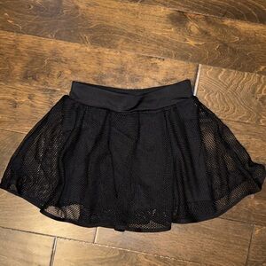 HALARA Black Mesh Skater Skirt